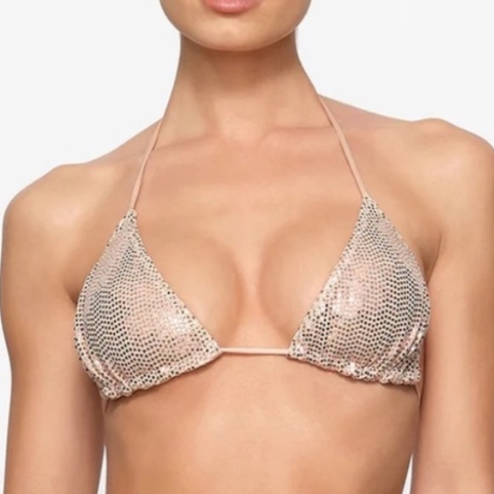 SKIMS Sequin Bikini Top